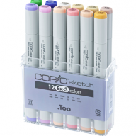 Copic Sketch EX-3 12 набор маркеров с кистью в кейсе - Copic Sketch EX-3 12 набор маркеров с кистью в кейсе Копик Скетч маркеры 12 цветов купить в официальном магазине Copic.Club   с доставкой по РФ и всему миру