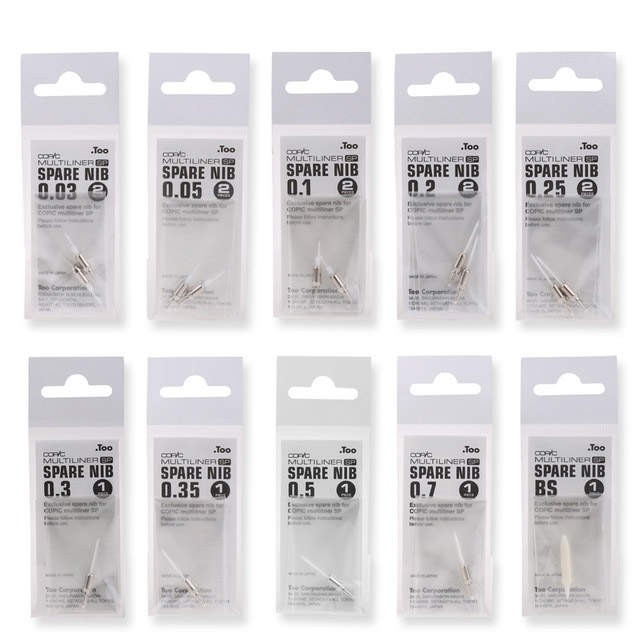 Сменные пишущие узлы для линера Copic Multiliner