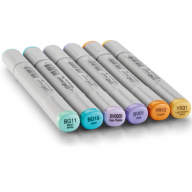 Copic Sketch 6 Pale Pastels набор маркеров с кистью - Copic Sketch 6 Pale Pastels набор маркеров с кистью