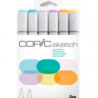 Copic Sketch 6 Pale Pastels набор маркеров с кистью - Copic Sketch 6 Pale Pastels набор маркеров с кистью