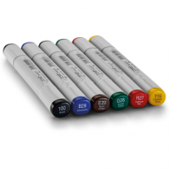 Copic Sketch 6 Bold Primaries набор маркеров с кистью - Copic Sketch 6 Bold Primaries набор маркеров с кистью