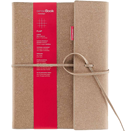 Блокнот SenseBook Flap L с кожаной обложкой нелинованный А4 80 гм