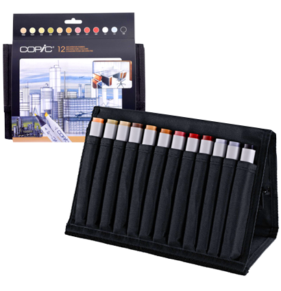 Copic Classic 12 Architecture набор маркеров в пенале, архитектурные цвета